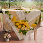 Nappe de table anti-taches, couvre-table de cuisine, citron