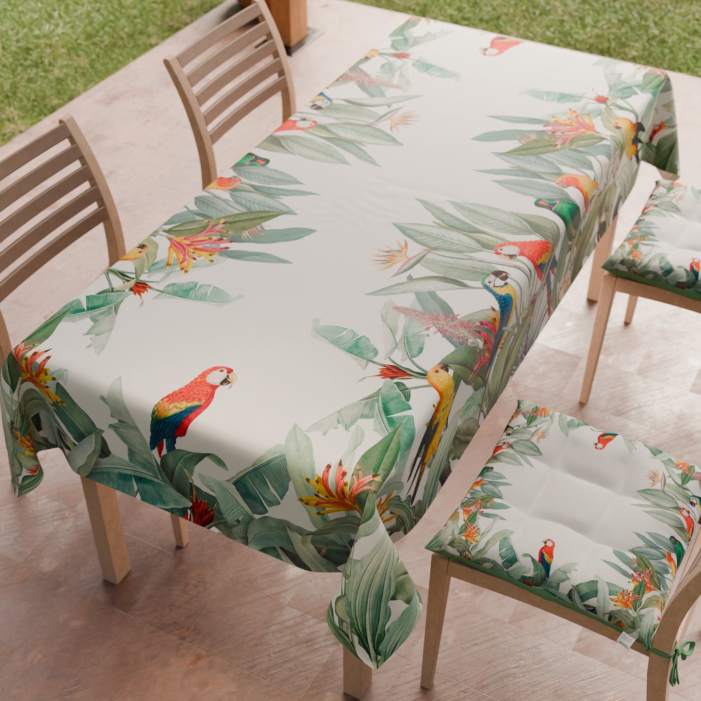 Nappe de table anti-taches, protection de table de cuisine, Perroquets