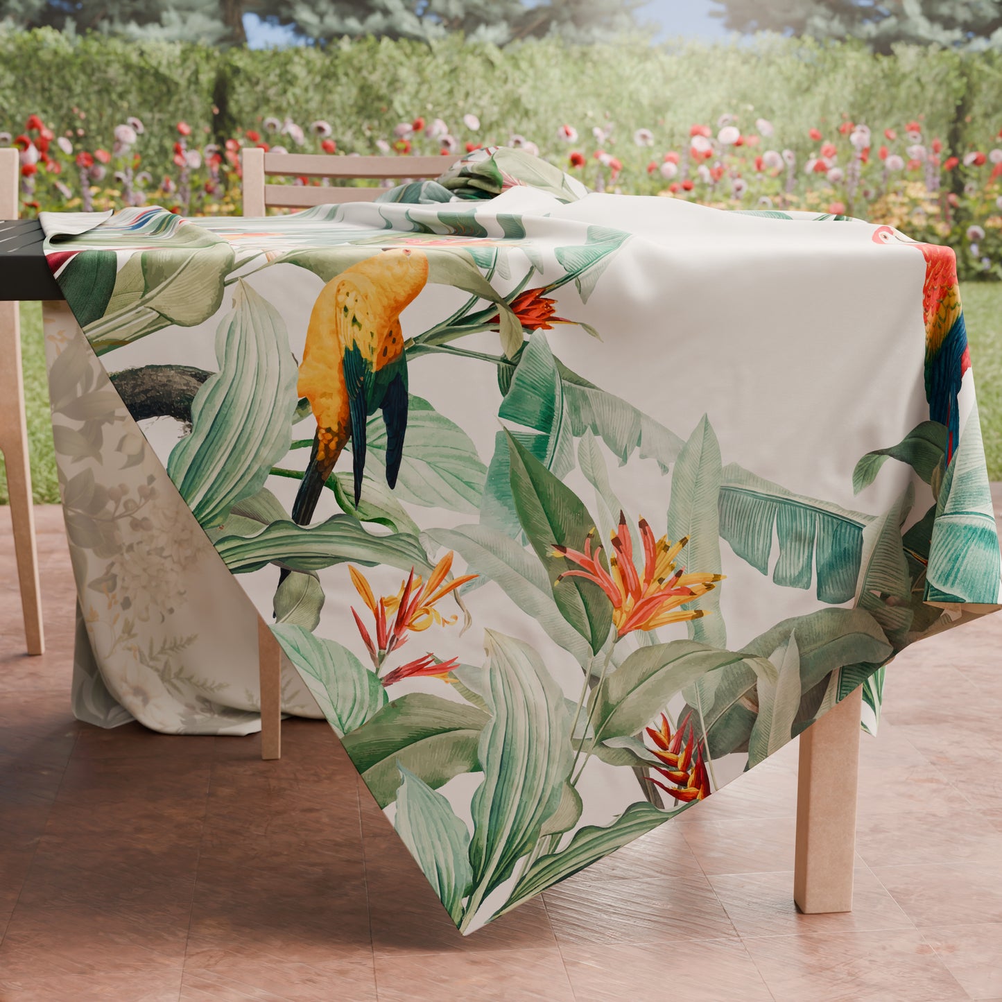 Nappe de table anti-taches, protection de table de cuisine, Perroquets