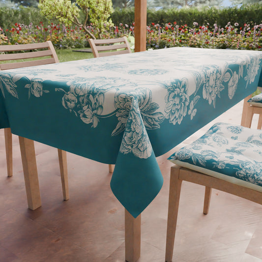 Promo Cucina Peonie Ottanio Tovaglia in Stampa Digitale + Tovaglia Trasparente + Runner in Omaggio.
