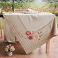 Tovaglia da tavola Antimacchia, Copritavolo da Cucina, Shabby Pois Beige