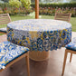 Nappe Ronde Anti-taches Élégante - Idéale pour cuisine et salle à manger - Vietri Bleu