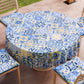 Nappe Ronde Anti-taches Élégante - Idéale pour cuisine et salle à manger - Vietri Bleu