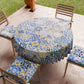 Nappe Ronde Anti-taches Élégante - Idéale pour cuisine et salle à manger - Vietri Bleu