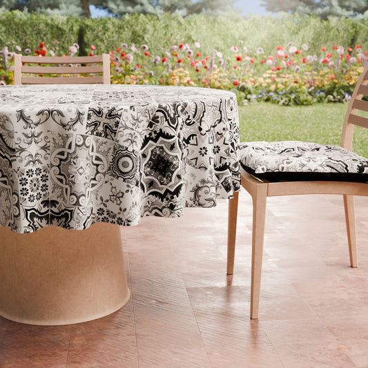 Tovaglia Rotonda Antimacchia Elegante - Ideale per cucina e sala da pranzo - Vietri Nero