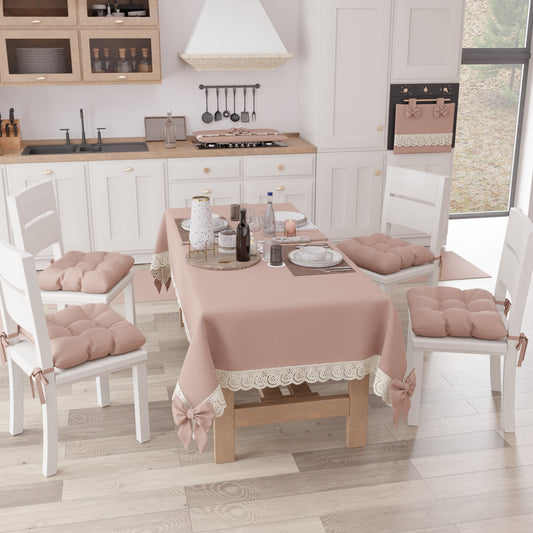 Cuscini per Sedie Coprisedia Shabby Chic Tinta Unita Cipria