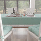 Tovaglia da Tavola Shabby Chic Copritavolo con Pizzo e Fiocchi Verde Acqua
