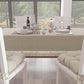 Tovaglia da Tavola Shabby Chic Copritavolo con Pizzo e Fiocchi Beige