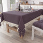 Tovaglia da Tavola Shabby Chic Copritavolo con Pizzo e Fiocchi Malva