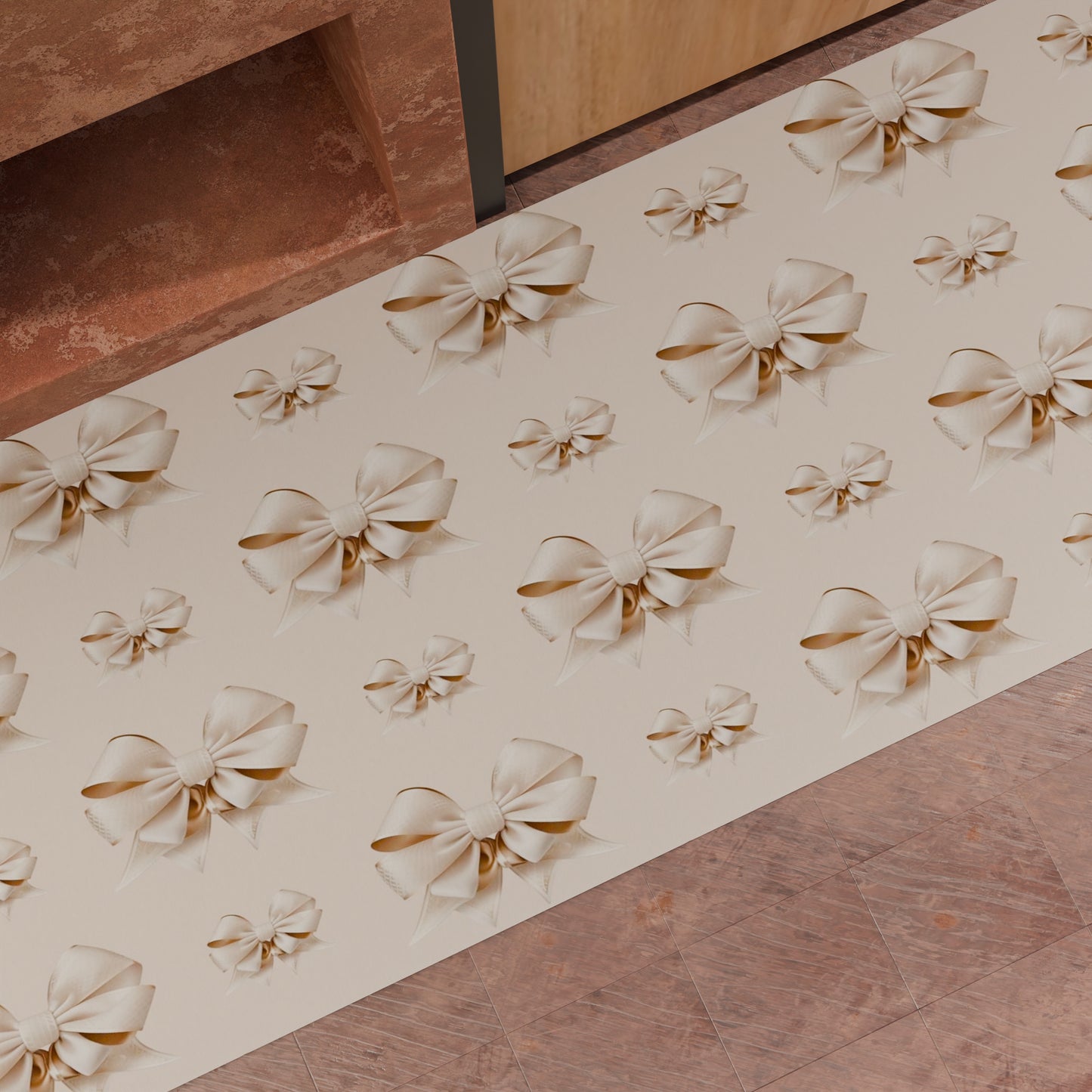 Tappeto Cucina Antiscivolo Passatoia Cucina lavabile, Cucina Fiocco Beige