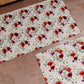 Tapis de cuisine antidérapant couloir de cuisine lavable, Floral-07 Blanc