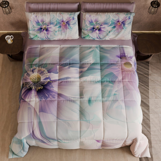 Couette, Edredon Double, Simple, 1 place et Demi Florale 04-159