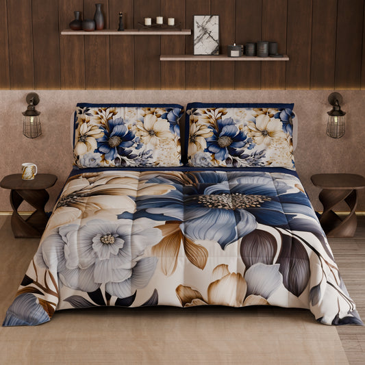 Couette, Edredon Double, Simple, 1 place et Demi Florale 04-300