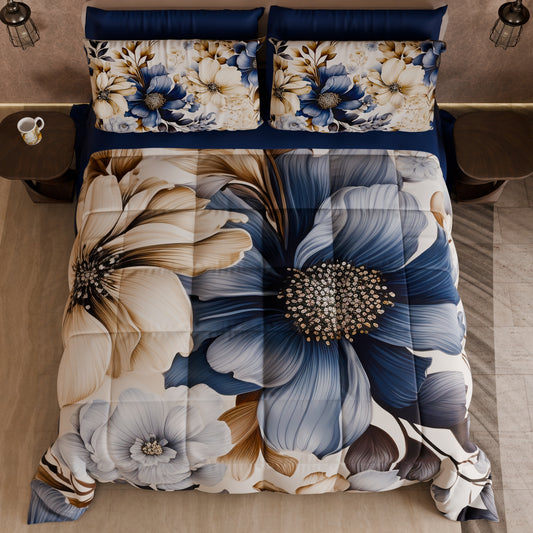 Couette, Edredon Double, Simple, 1 place et Demi Florale 04-300