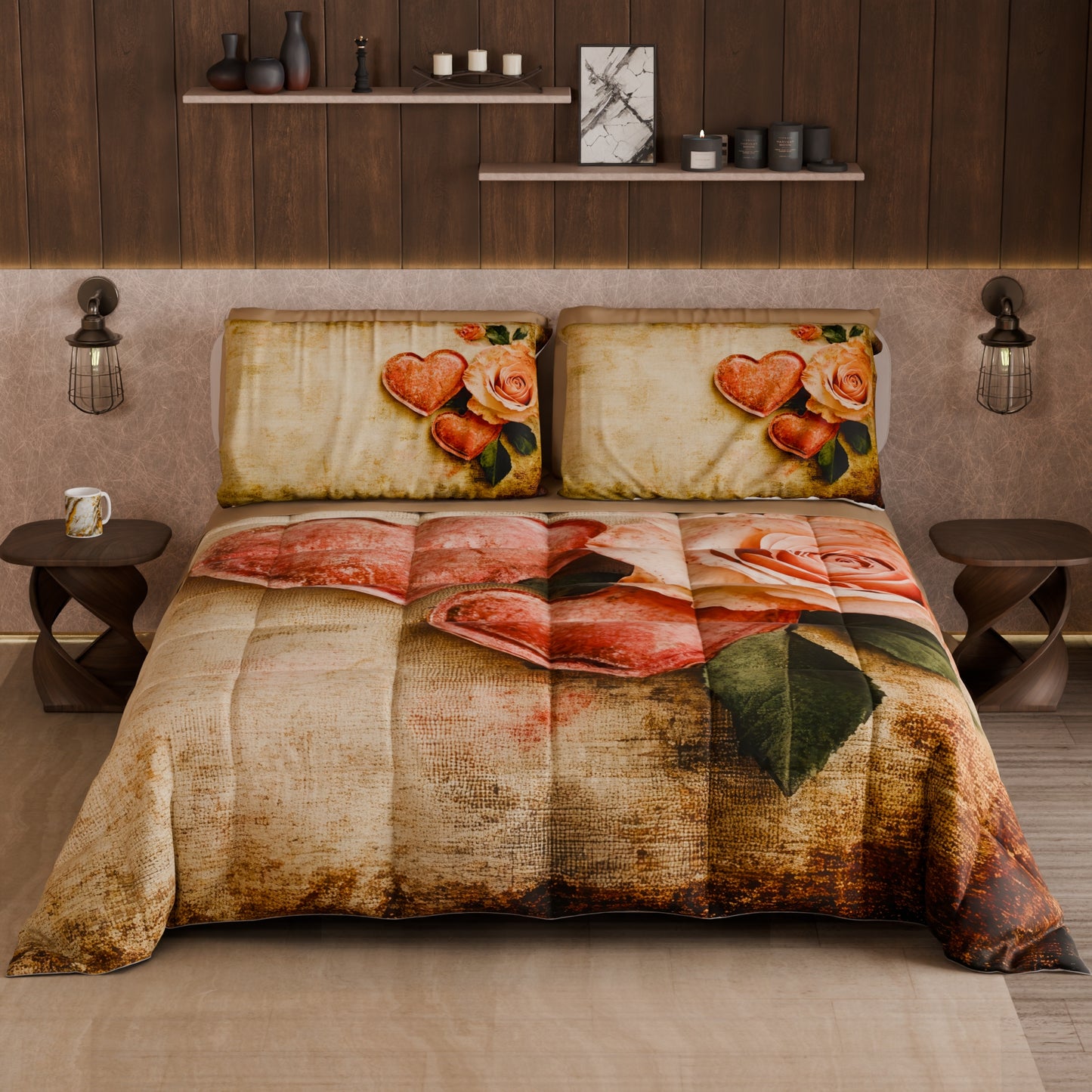 Piumone, Trapunta Matrimoniale, Singola, Piazza e Mezza Shabby 332