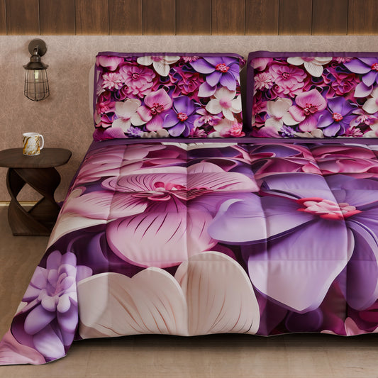 Couette, Edredon Double, Simple, 1 place et Demi Florale 05-23