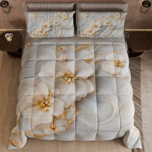 Couette, Edredon Double, Simple, 1 place et Demi Florale 06-1