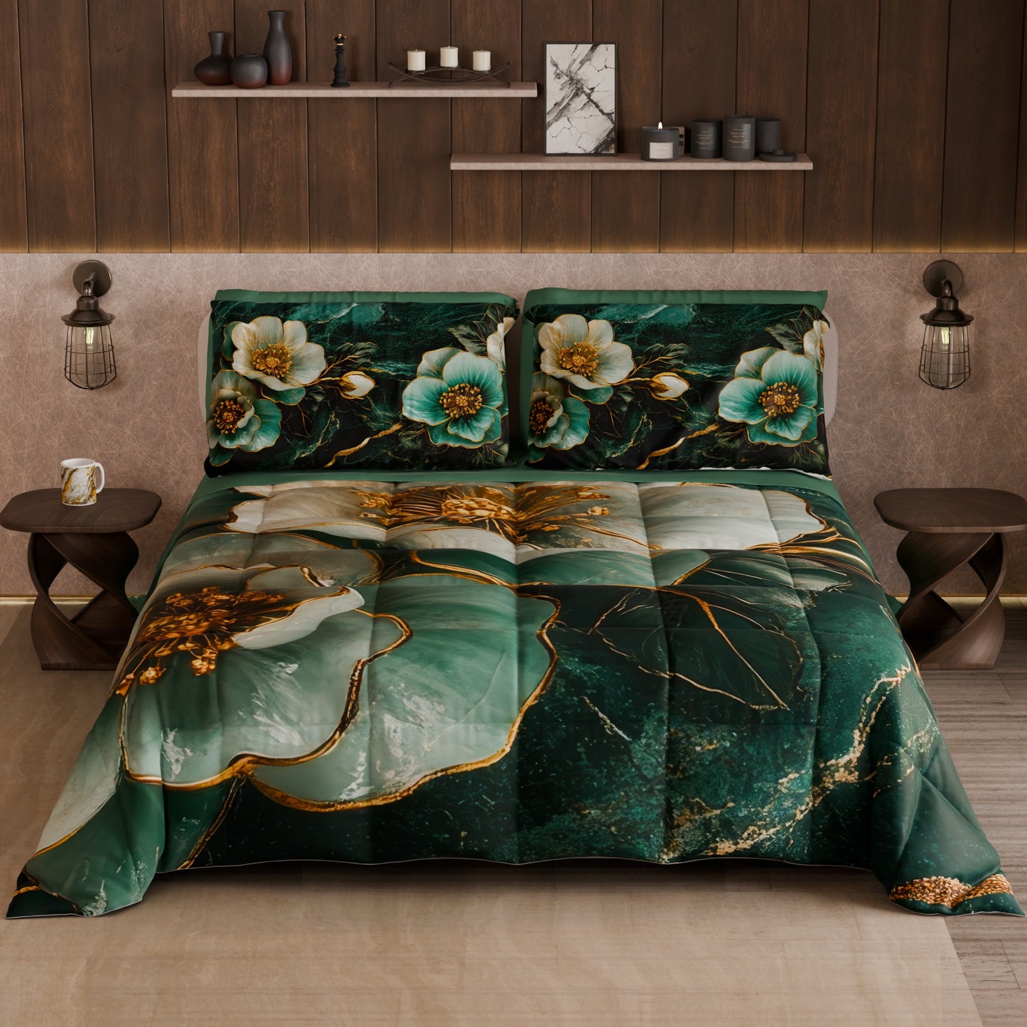 Couette, Couverture Double, Simple, Une Place et Demi Florale 06-19