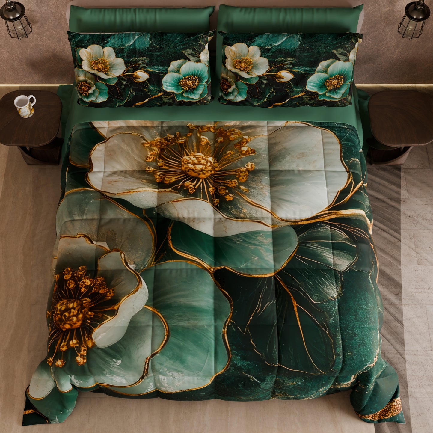 Couette, Couverture Double, Simple, Une Place et Demi Florale 06-19