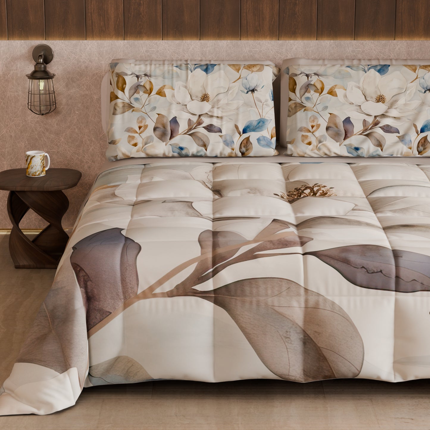 Couette, Edredon Double, Simple, 1 place et demie Floral F16