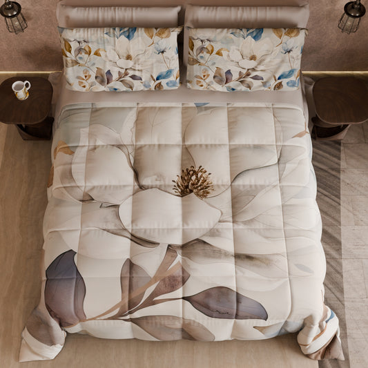 Couette, Edredon Double, Simple, 1 place et demie Floral F16