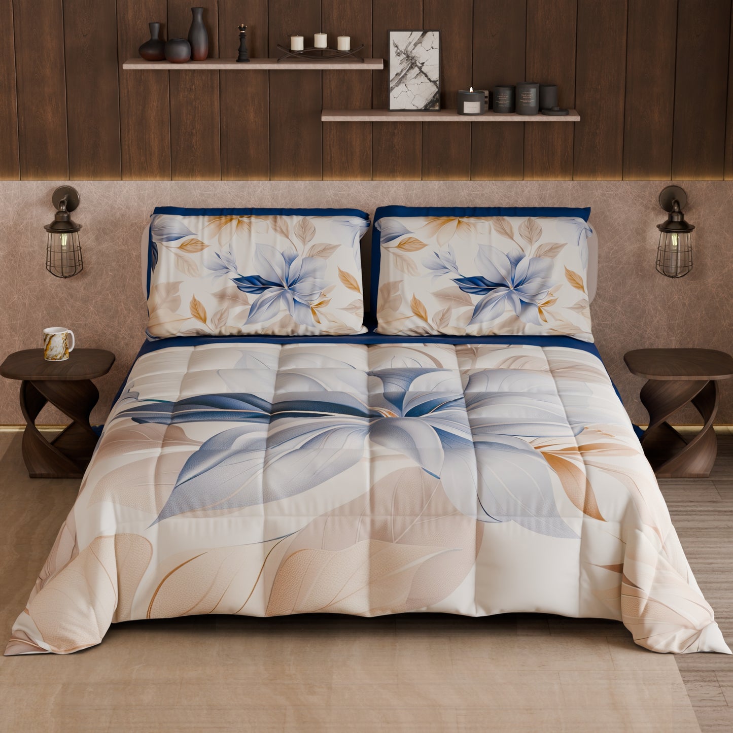 Couette, Edredon Double, Simple, 1 place et Demi Florale F164