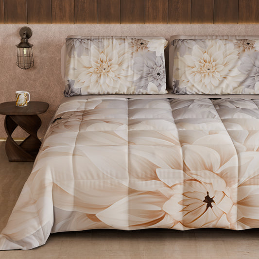 Couette, Edredon Double, Simple, 1 place et demie Floral F25