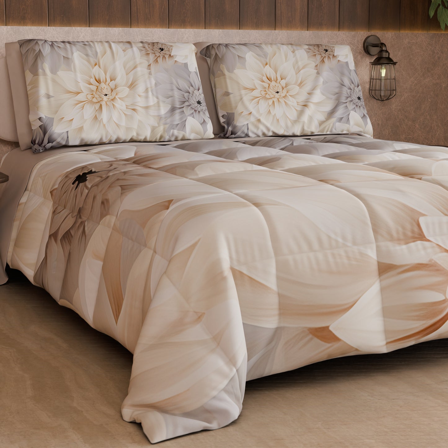 Couette, Edredon Double, Simple, 1 place et demie Floral F25