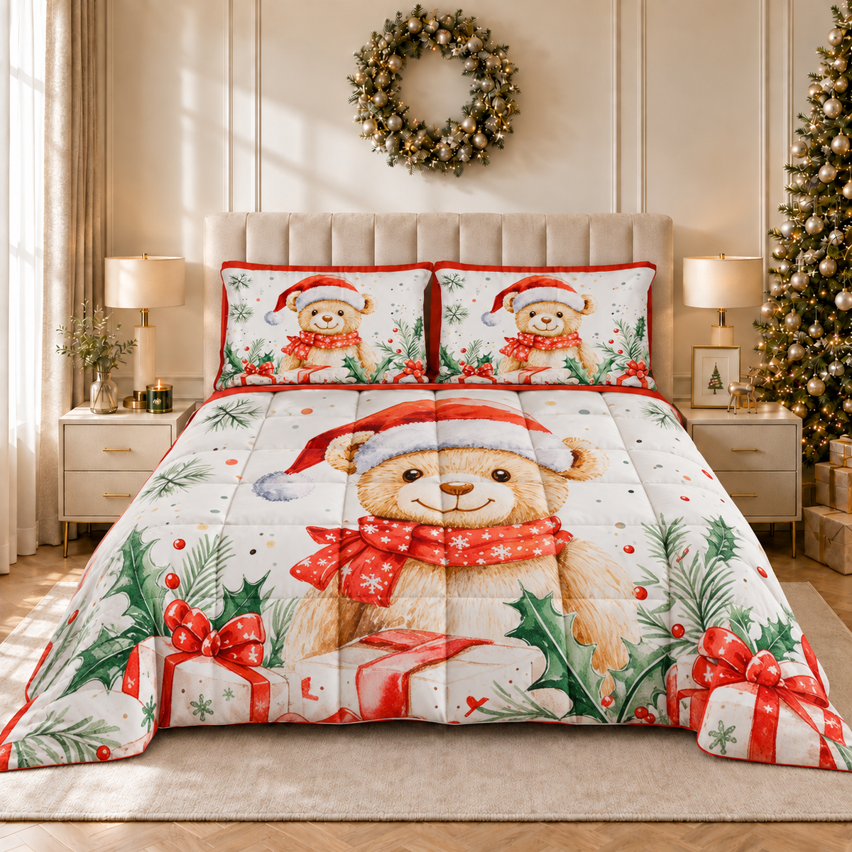 Couette Double Noël, Simple, Une Place et Demi 25 Xmas 16