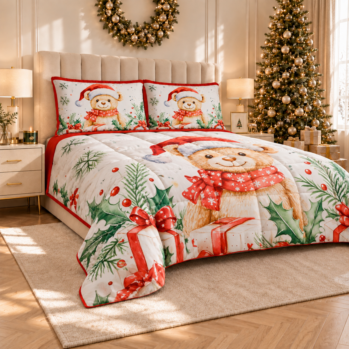 Couette Double Noël, Simple, Une Place et Demi 25 Xmas 16
