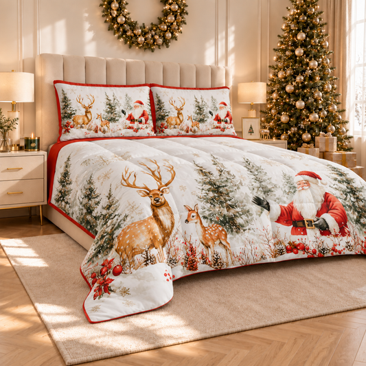 Trapunta Matrimoniale Natale, Singola, Piazza e Mezza 25 Xmas 17