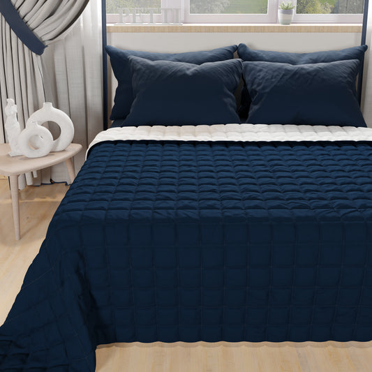 Trapuntino Primaverile Autunnale Double Face Blu Bianco Made in Italy | PETTI