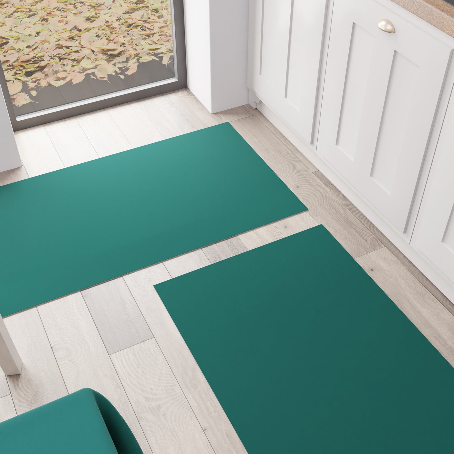Kitchen Rug Kitchen Runner Solid Color Emerald Green