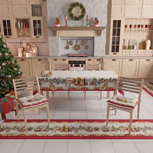 Cuscini per Sedie Natalizi Coprisedia Natalizi 6 Pezzi Vintage Xmas