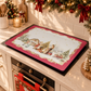 Housse de Plaque de Cuisson de Noël pour Cuisine en Impression Numérique Vintage Xmas