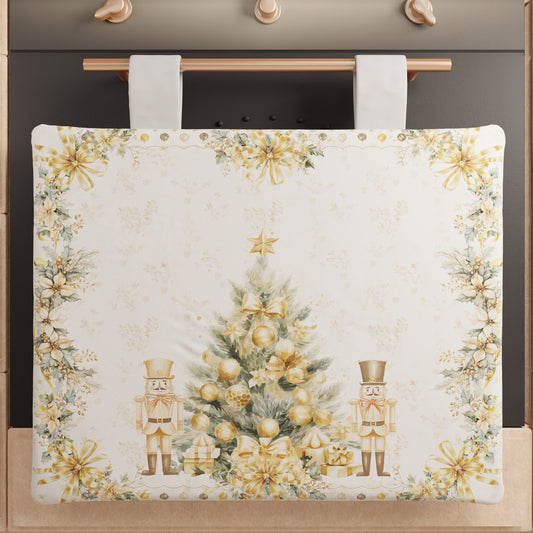 Housse de Four de Noël pour Cuisine en Impression Numérique Xmas Or