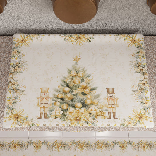 Protection de plaque de cuisson de Noël en impression numérique Xmas Or