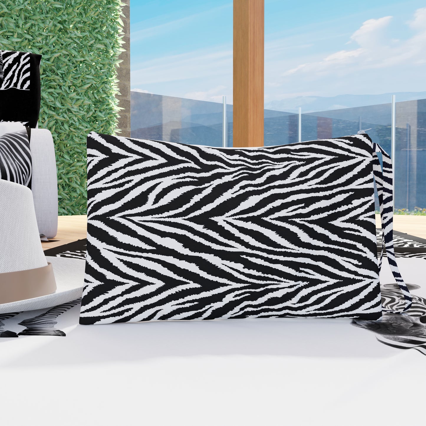 Pochette, Borsello Mare, Borse a Mano, Borsetta Piccola, Zebra