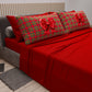 Lenzuola in Cotone, Completo Letto con Federe in Stampa Digitale Fiocco Tartan, Fantasia Scozzese