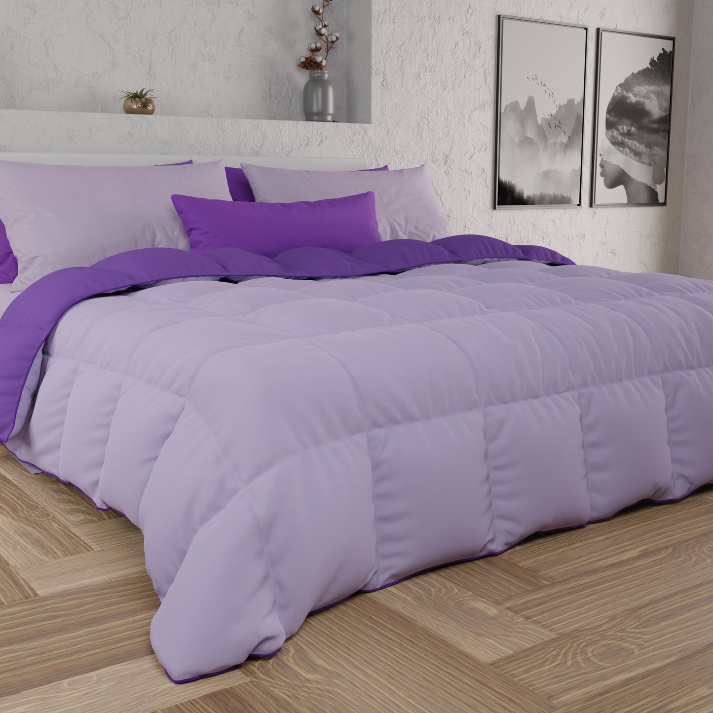 Duvet Quilt for Double, Single, Square and a Half, Purple Lilac
