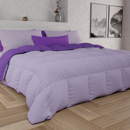 Piumone Trapunta Matrimoniale, Singola, Piazza e Mezza, Lilla Viola
