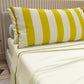 Lenzuola in Cotone, Completo Letto con Federe in Stampa Digitale Righe Giallo Ocra/Panna