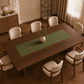 Runner da tavola effetto velluto Verde Oliva, 40 × 140 cm — vista dall’alto