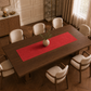 Runner da tavola effetto velluto Rosso, 40 × 140 cm — vista dall’alto