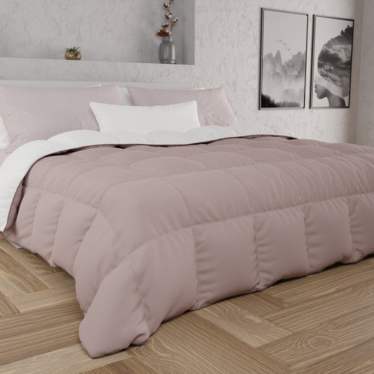 Piumone Trapunta Matrimoniale, Singola, Piazza e Mezza, Rosa Antico Bianco
