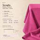 Scheda della tovaglia effetto velluto Fucsia con sei misure e guida alla caduta