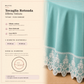 Scheda informativa della tovaglia rotonda Tiffany in effetto velluto con pizzo Rebrodé