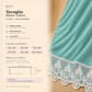 Scheda informativa tovaglia effetto velluto Tiffany con pizzo Rebrode