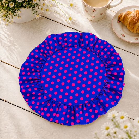 Tovagliette Americane Rotonde con Rouches Pois 23