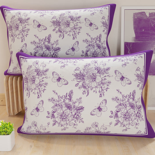 Taies d'oreiller, Taies d'oreiller en Impression Numérique, Botanic Violet